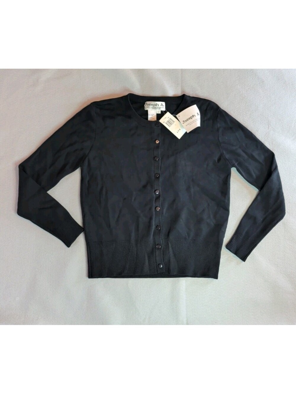 Joseph A. L Womens Black Button Sweater Cardigan NEW